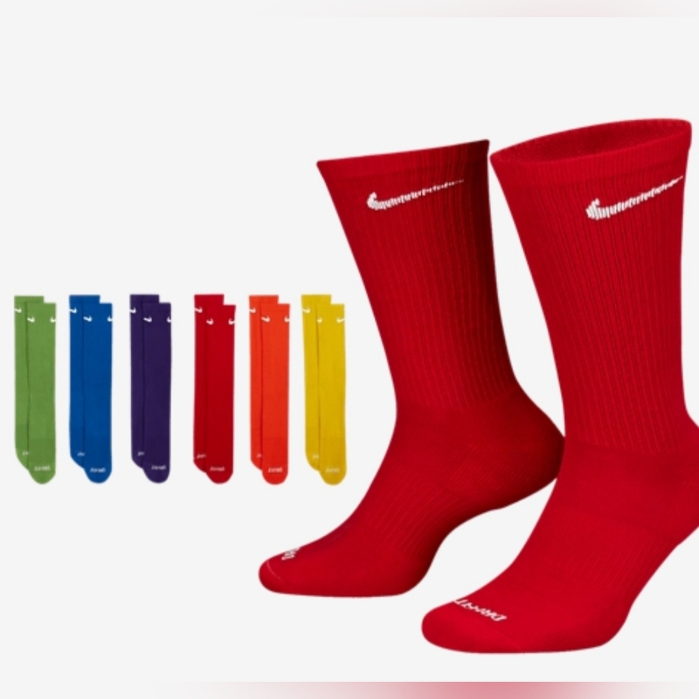 Nike Vibrant Colorful Athletic Men's Size Large Socks NWT Streetwear Athleisure